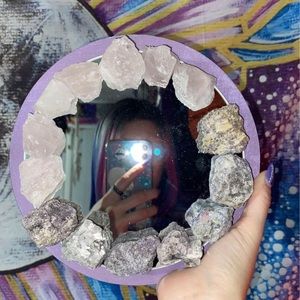 Crystal mirror handmade